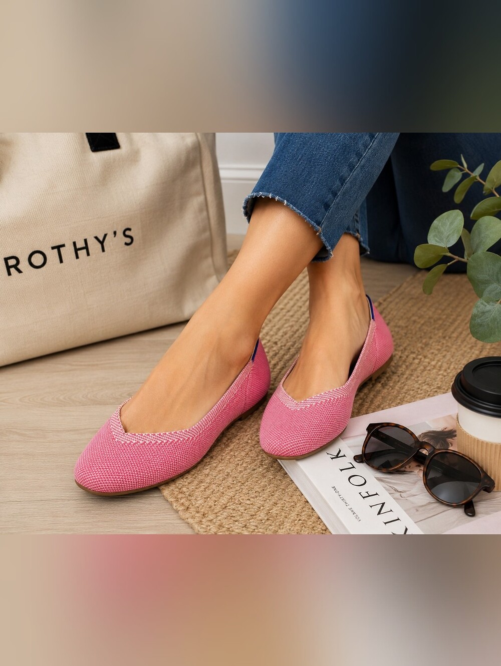 Rothy's The Flat – Retired Birdseye Pink – Women's Size 7.5